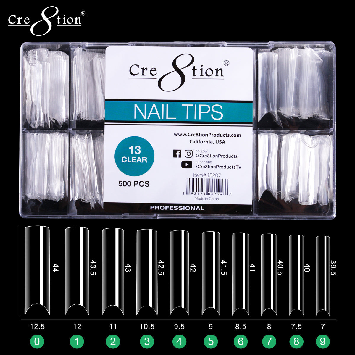 Cre8tion Special Shape - 13 Extra Long Straight  500 pcs./box
