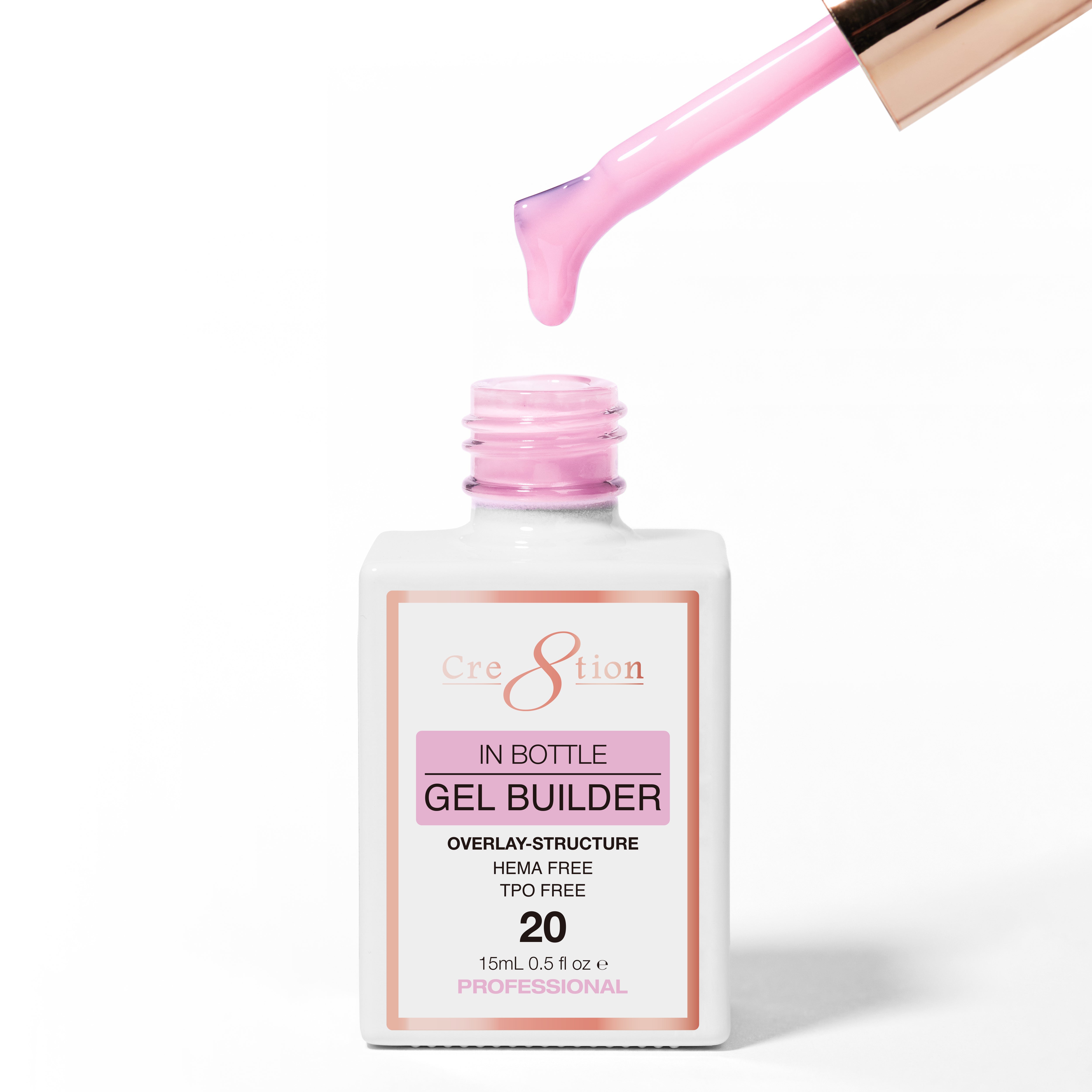 Cre8tion Gel Collection - Overlay/ Brush on Builder 0.5oz 20 Watermelon Baby