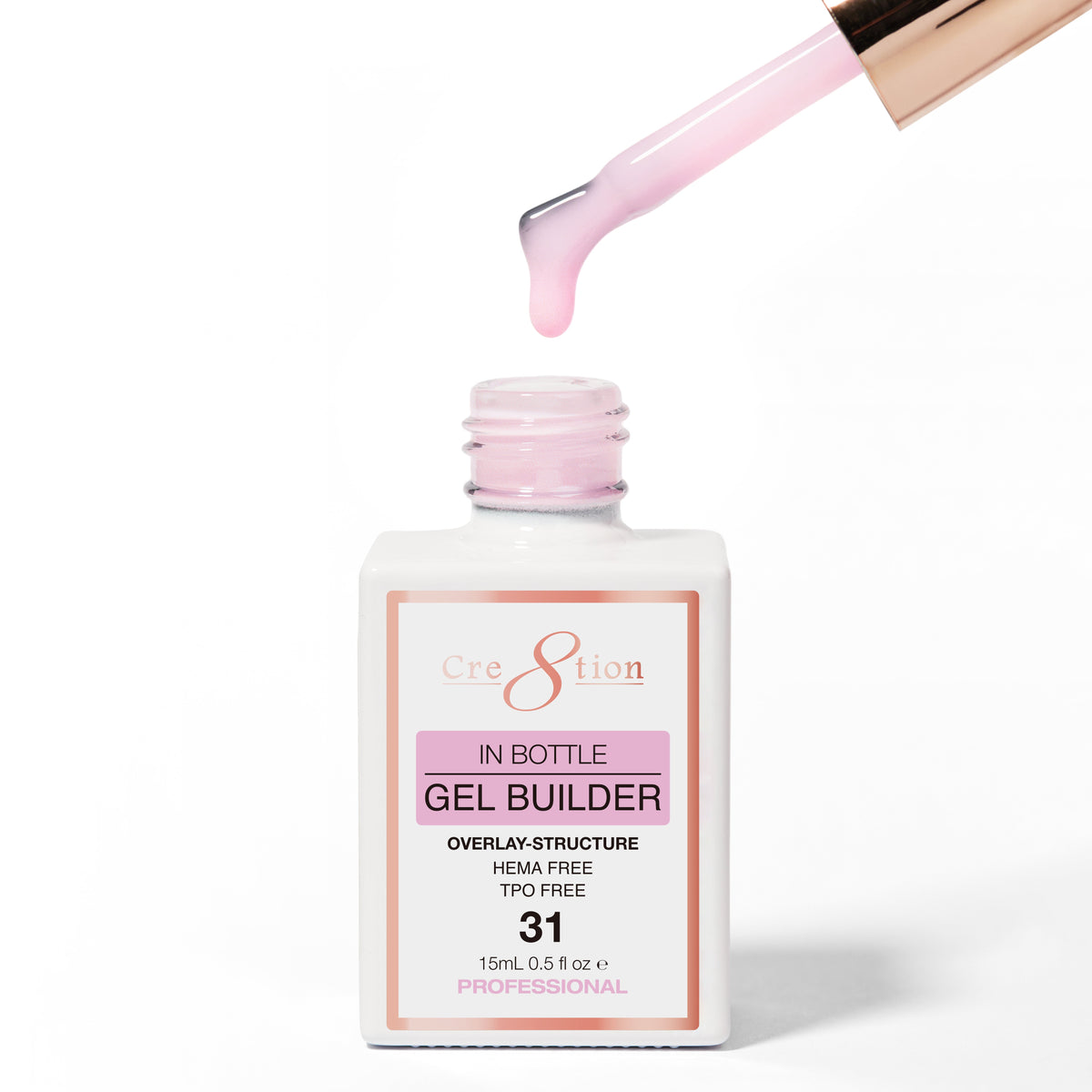 Cre8tion Gel Collection - Overlay/ Brush on Builder 0.5oz 31 Vanilla Rose Tea