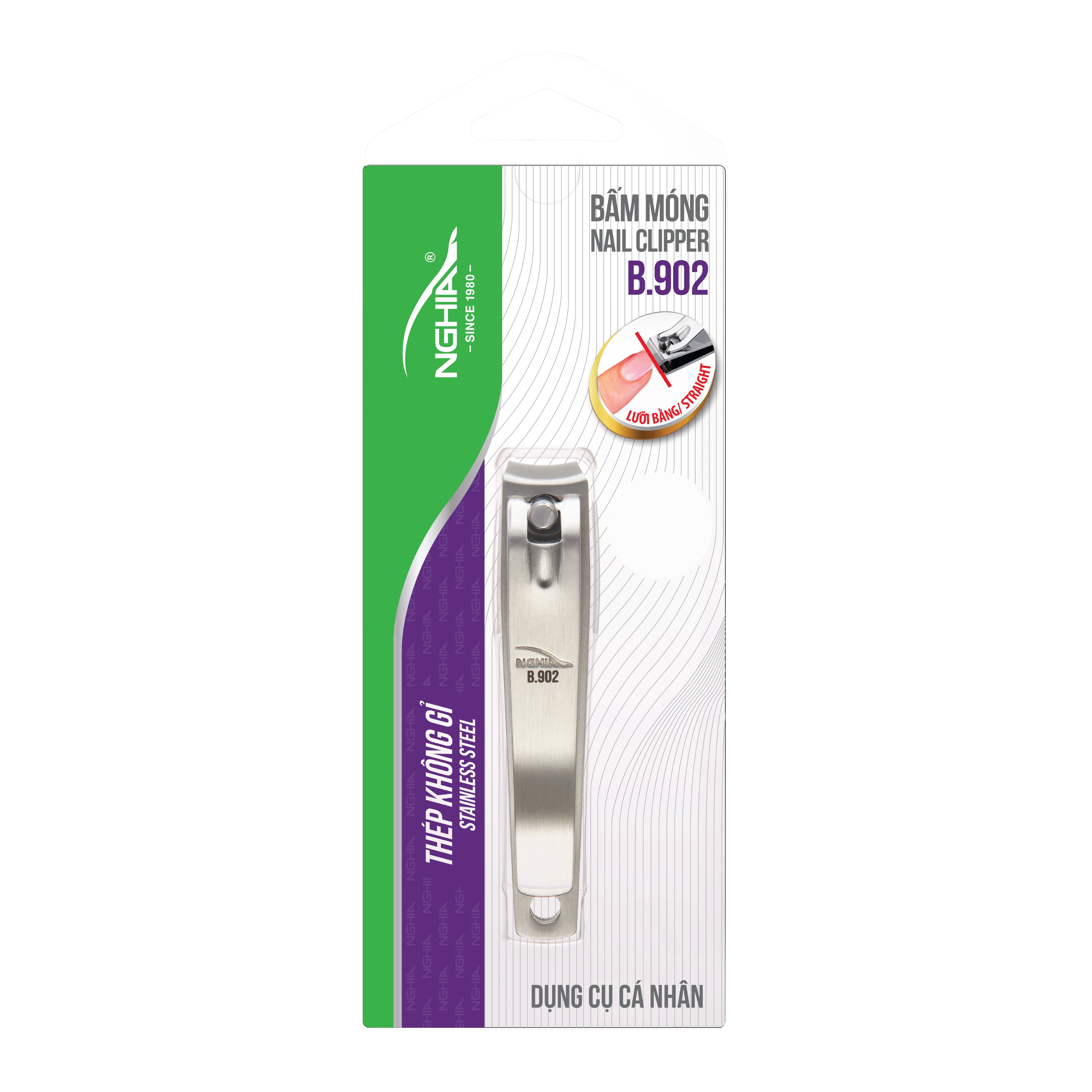 NGHIA Straight Blades Tweezer - N-404 (Stainless Steel)