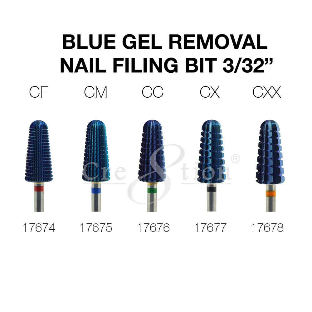 Cre8tion Blue Gel Removal Nail Filing Bit  3/32"