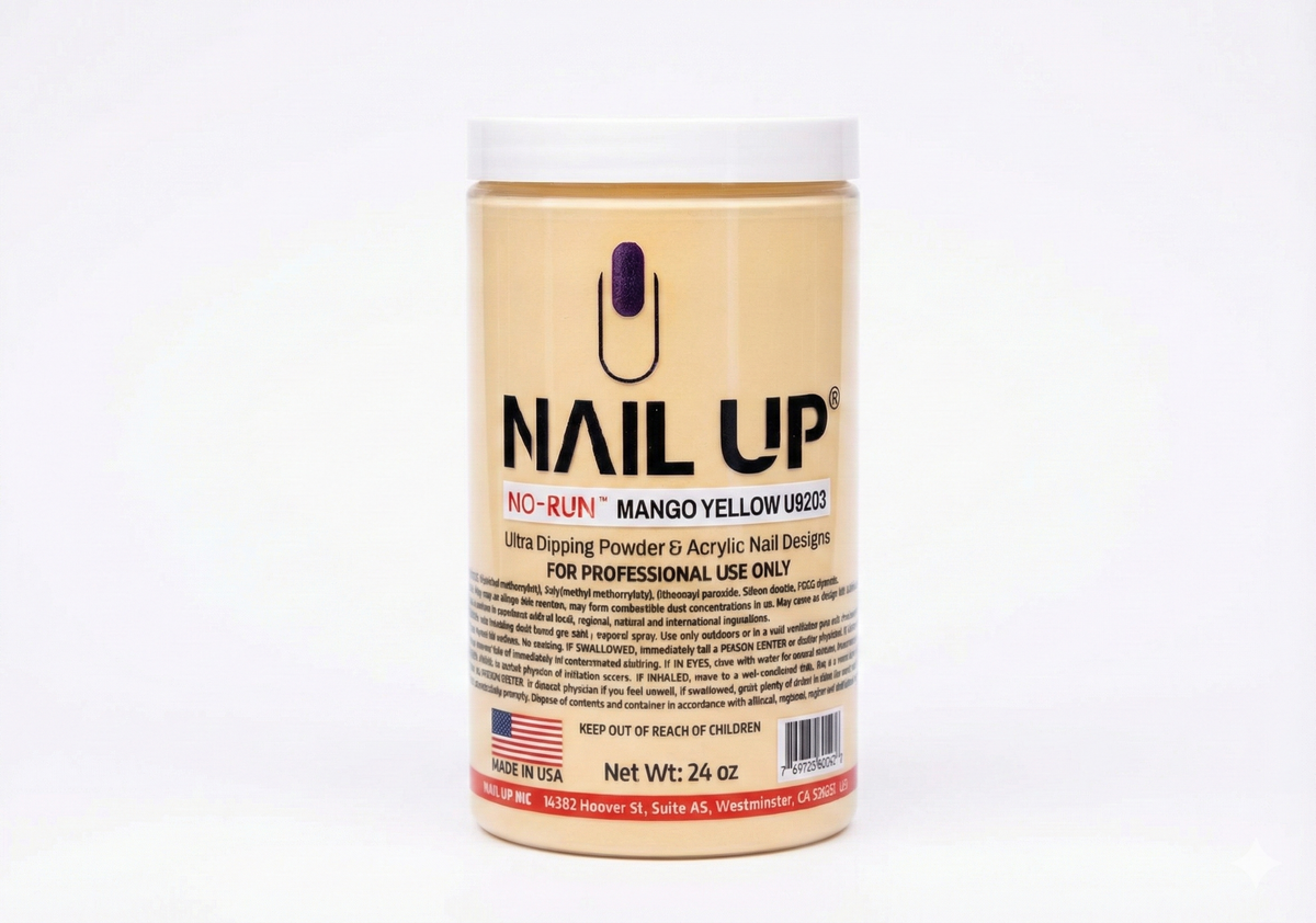 U9203-MANGO YELOW. NAIL UP-2IN1 POWDER. NOW $180(REG. $200). 10%OFF. NO-RUN, EMA-MSDS (Copy)