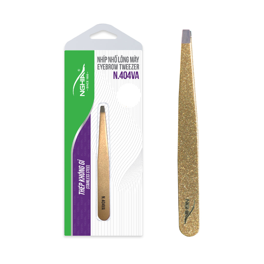 NGHIA Straight Head Tweezer - N-406 (Stainless Steel)