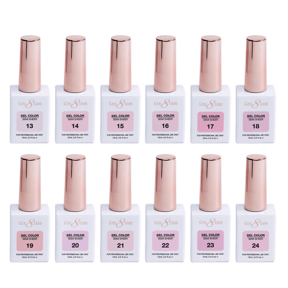 Cre8tion Hema Free Semi-Sheer Collection 0.5oz - Pink Series