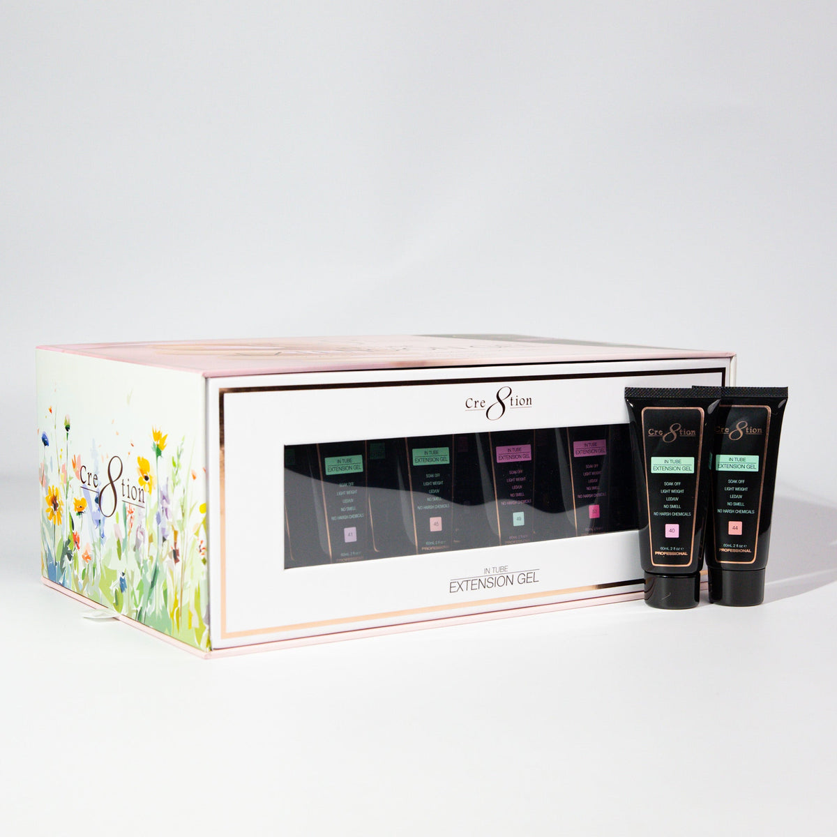 Cre8tion Poly Gel-Extension Gel Kit In Tube 2oz - Spring - Summer Collection